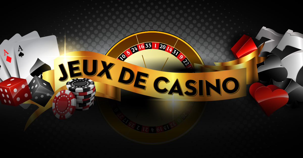 jeux de casino typo cartes dés jetons roulette