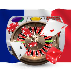 roulette carte dé machine à sous drapeau France